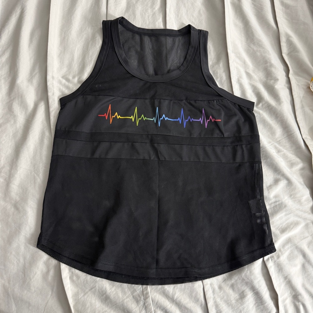 SHEIN Black Mesh Detail Top